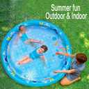 3 Rings Kiddie Pool for Toddler, 48X12Kids Swimming Pool, Inflatable Baby Ball Pit Pool, Small Infant Pool (Blue)