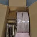 NOCCUR 350PCS Pink Plates Disposable - Pink Gold Plastic Dinnerware Set for 50 Guests Include 100 Dinner/Dessert Plates,150 Cutlery,50 Cups&50 Napkins - Ideal for Party/Wedding/Mother's Day