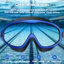 Water Space Swim Goggles 2 Pack for Adult Men Women, Anti-fog UV Protection No Leak 180 Wide View Clear Vision Pool Goggles