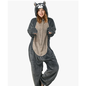 OLAOLA Adult Onesie, Animal Halloween Costume, Unisex Onesies Plush Cosplay Pajamas One-Piece Sleepwear Small