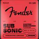 Fender 9050 Bass Strings, Stainless Steel Flatwound, 9050M .055-.105