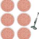 Steam Mop Replacement Pads for Shark Steamer S7001 s7020 s7000amz s7000 s7001tgt s7201 s8201 S7005 s8001 Series Rotating Steam Scrubber,Scrub Sanitize at The Same,Round Scrubbing Mop Replacement Pad (6 Pack)