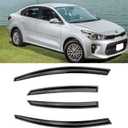 Window Visor Rain Guards Tape-on Fit for 2018-2023 K-ia Rio Sedan Window Rain Guards Window Visor Deflectors (Rio Sedan Only) Window Wind Deflectors Vent Shades Rain Guards Shields