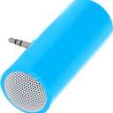 KIMISS 3.5 mm Jack Stereo Mini Speaker Portable Plug in Speaker for Mobile Phones and Tablets, Compatible with All Digital Devices, Modern Style, Blue