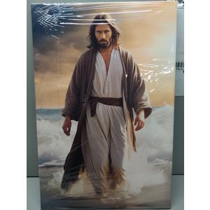 Christ Diamond Painting Kits for Adults, Jesus Walking On Beach Art Paintings Kit 5D Round Full Drill Craft for Room Bedroom Decor Gift 15 1/2 x 23 1/2nch