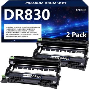 DR830 Drum Unit Compatible for Brother DR-830 Imaging Unit for HL-L2400D HL-L2460DW HL-L2405W HL-L2465DW HL-L2480DW DCP-L2640DW MFC-L2820DWXL MFC-L2820DW Printer (Not Toner,2-Pack) DR830 Drum Unit Compatible for Brother DR-830 Imaging Unit for HL-L2400D HL-L2460DW HL-L2405W HL-L2465DW HL-L2480DW DCP-L2640DW MFC-L2820DWXL MFC-L2820DW Printer (Not Toner,2-Pack)
