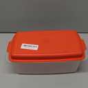 Bread Box -Dual Use Bread Holder/Airtight Plastic Food Storage Container for Dry or Fresh Foods -2 in 1 Bread Bin- Loaf Cake Keeper/Baked Goods -Keeps Bread Fresh- Red and Clear Cover - (Red)