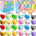 24 Pack Prefilled Easter Eggs with Axolotl Mochi Squishy Toys, Easter Basket Stuffers, Easter Eggs Filled Mini Squishy Toy, Party Favors for Kids, Easters Gifts, Classroom Exchange