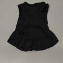 Dog Dresses Cat Skirt Solid Color Dog Clothes Summer Sleeveless Puppy Girl Clothes for Small Pet Dogs Cats (Black, Small)