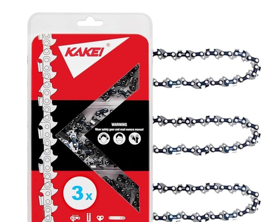 Kakei Echo Chain Saw Chain 16" 3/8" LP Pitch .50"/1.3mm Gauge 59 Drive Links 16"40cm