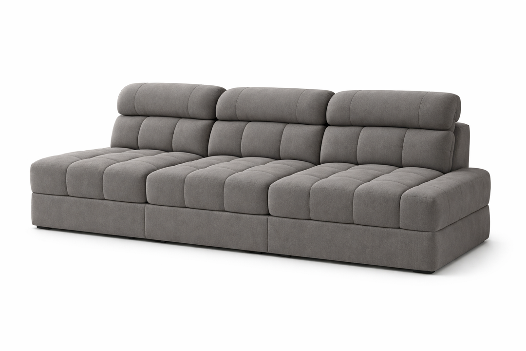 Grey Soft Couch, Cloud Modern 3 Seater Couch