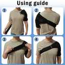 2 x Shoulder Brace for Women, Rotator Cuff Shoulder Brace, Adjustable and Can be Worn Under Clothes, Free to Add Ice Packs for Men & Women, Left & Right (Large size)