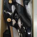 Slingback Mary Jane Heels for Women Low Block Heel Closed Square Toe Pump Shoes Heels Classic Daily Office Dressy Shoes (10, Black)