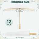 HOOMUU 12 Pcs Parasol Umbrella 33 Inches Paper Umbrellas for Wedding Chinese Japanese Umbrellas DIY Oiled Painting Craft Decorative for Party Decor Outdoor Photography Props, 12 Pack