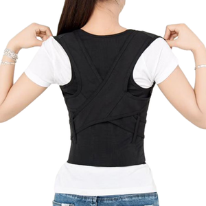 Posture Corrector, Back Brace for Women and Men, Adjustable Back Support, Shoulder Straightener for Improving Hunchback, Providing Pain Relief from Neck, Shoulder, and Upper BackBlack