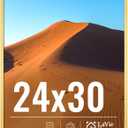 LaVie Home 24x30 Picture Frame for Wall Display, 24x30 Gold Picture Frame with HD Plexiglas, 24 x 30 Poster Frame 1 Pack, Display Frame for Vertical or Horizontal, Classic Collection