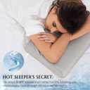 THXSILK 19 Momme 100% Mulberry Silk Pillowcase for Contour Memory Foam Pillow, Contour Pillow Case Cover, Cervical Pillow Case, Pack of 1(Grey, 21"x14.5"x4.9"/4.2")