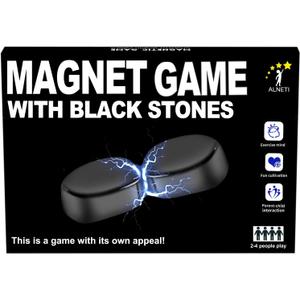 Magnet Game with String Travel Size - Magnetic Chess Set with Stones for Family Night - Fun Portable Two Player Magnet Rocks for Teens - Magnetic Games for Adults and Kids