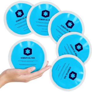 ICEWRAPS Reusable Hot & Cold Gel Packs for Pain Relief - 5 Pack with Cloth Backing for Injuries, Surgery, Toothache (3 Pack)