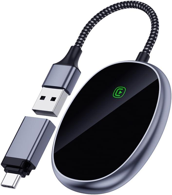 Wireless CarPlay Adapter for Apple CarPlay, Easy to Upgrade Wired CarPlay to Wireless,Auto Connect, Mini Size, Compatible with Cars from 2017 & iOS 10+