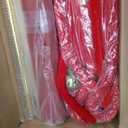 8Pcs Stanchions and Velvet Ropes with 15ft Red Carpet,Complete Crowd Control Barriers Set with 6 Red Velvet Ropes & Stainless Steel Posts for Party, Wedding, Event Supplies,Gold