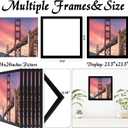 6 Sets 24x24 Picture Frame, Frames for 24 x 24 Canvas Collage Photo Poster Certificate Wall Gallery, High Transparent Horizontal Vertical Black Square 24 by 24 Inches