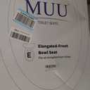 MUU Toilet seat, Slow Close, White heavy duty Toilet Seat with Non-slip Seat Bumpers Easy to Install & Clean PP Material Replacement Toilet Seat Fits All Toilet Brands Elongated Toilets(MU220-PP)