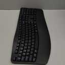 Wireless Keyboard and Mouse Combo, 2.4G Full Size Wave Keys Ergonomic Keyboard with Wrist Rest and 3-Level DPI Adjustable Wireless Ergonomic Mouse for Windows, Mac OS Desktop/Laptop/PC(Black)