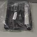 Modern Pocket Door Hardware - Privacy Lock with Finger Flush Pulls for Sliding & Folding Doors (Black, No Key)