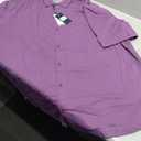 VEBOON Men's Short Sleeve Button Down Shirts Cotton Lightweight Stretch Moisture Wicking Dress Shirt with Pocket, L