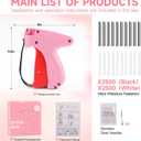 Stitch Gun for Clothes, Handheld Quick Sticky Sewing Tag Gun Fixer instant Pants Hemming Tool, Tagging Gun for Clothing, Includes 6 Needle,5000 Pcs Micro Fasteners(2500 White & 2500 Black)