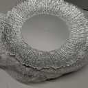 Coloch Set of 12 Plastic Charger Plates, 13" Reusable Reef Serving Chargers for Dinner Plate Round Shiny Decorative Charger Plate for Wedding, Catering, Parties, Restaurant, Home Dinner Use (Silver)