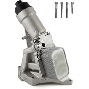 Tykick Aluminium Oil Filter Housing Assembly for BMW 230i xDrive 330e 330i xDrive 430i Gran Coupe 530e xDrive 530i xDrive 740e xDrive X3 X4 2.0L 3.0L L4 L6 Replaces 11428596283 11428593771 (All-aluminum)