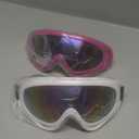 Braylin 2-Pack Snow Ski Goggles, Snowboard Goggles for Men, Women, Youth, Kids, Boys or Girls, Snowmobile Goggles