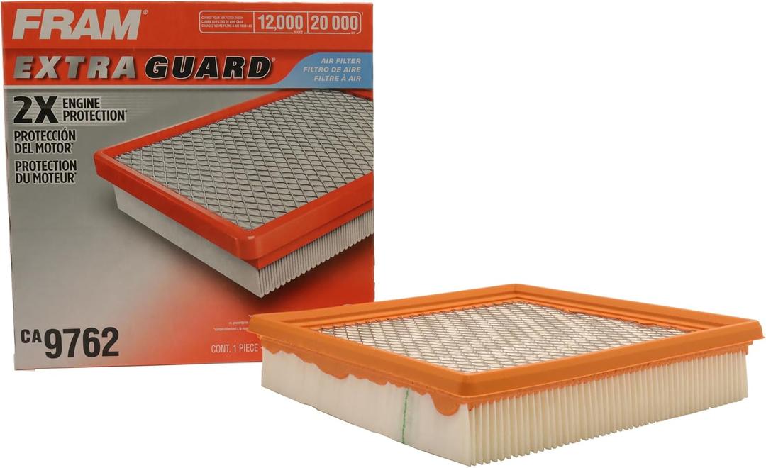 FRAM Extra Guard CA9762 Replacement Engine Air Filter for Select Lexus, Toyota, Chrysler, and Dodge Models, Provides Up to 12 Months or 12,000 Miles Filter Protection (One Size)