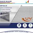 Windscreen4less 3' x 12' Retractable Sun Shade Canopy Cover Sliding Wave Shade Sail for Pergola Patio Deck Yard Gazebo Outdoor (Light Gray)