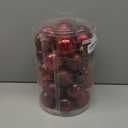 YYCRAFT 34ct Christmas Ball Ornaments 6CM for Xmas Tree Christmas Decorations Shatterproof Hooks Included (Burgundy, M)
