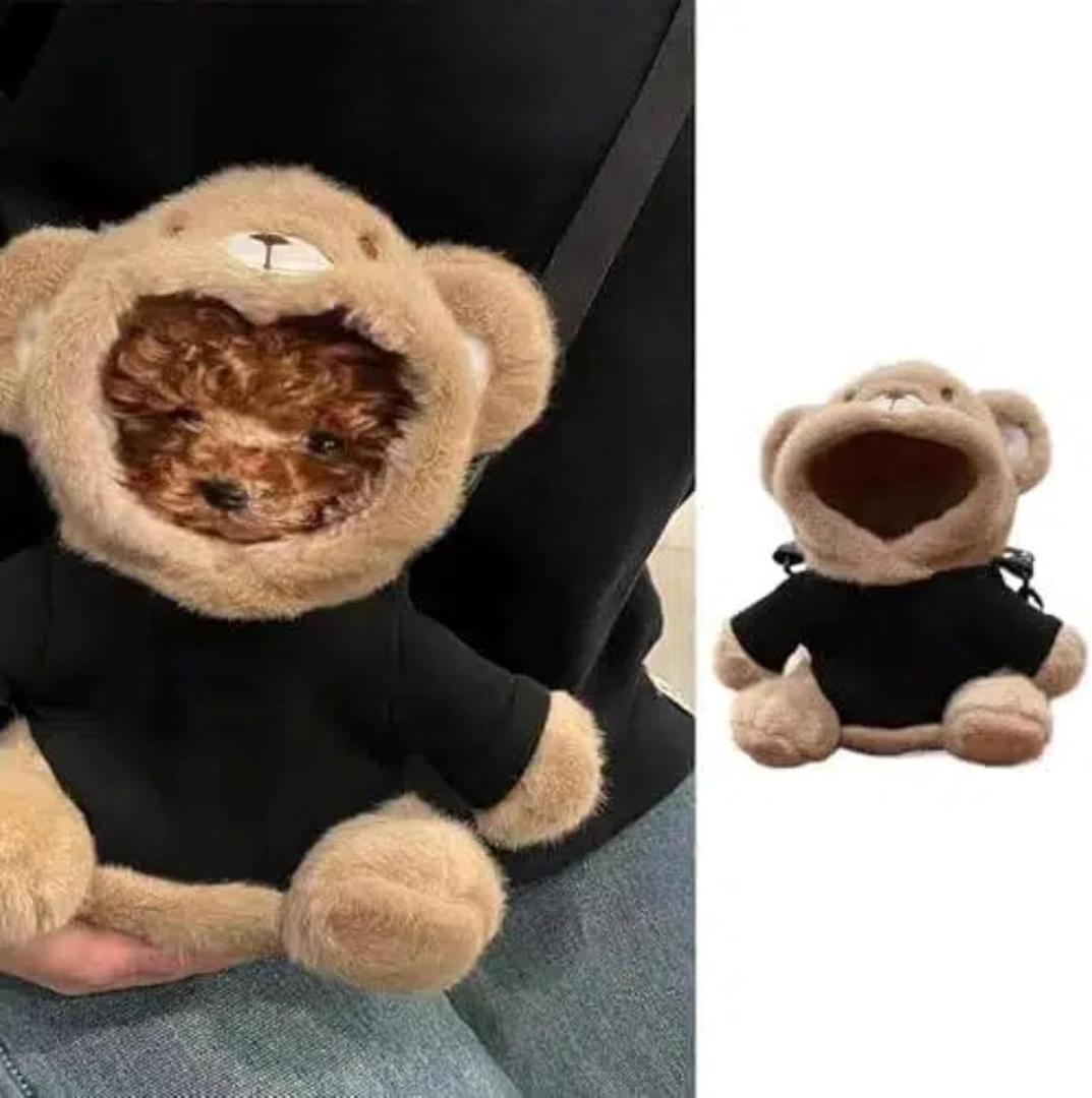 Tiny Puppy Carrier Chest Sling - Extra Small Body Carrier for Up to 3lbs Puppies Kittens, Cute Pack Pouch for Mini Yorkies Teacup Hands-Free Portable Pet Harness for Girls Boys (2lb Medium Black)