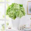 Waipfaru Hydrangea Artificial Flowers, 4PCS Real Touch Flowers, 20" Faux Hydrangea Flowers, Latex Real Touch Hydrangeas, Fake Flowers for Home Decor Party Bouquet Wedding Decoration, Green