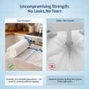 10 Gallon Trash Bags with Drawstring - 120 Count Heavy Duty 1.2 Mil Garbage Bags 38 Liter Unscented White Kitchen Bin Liners for Home & Office