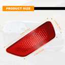 2Pcs Rear Bumper Reflector Light Lamp Compatible with Jeep Grand Cherokee 2011-2021, Dodge Journey 2011-2020, Compass 2011-2017 Replaces 57010720AC 57010721AC(Red Lens, Left and Right)