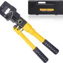 16 Ton Hydraulic Cable Lug Crimper Pliers 6 AWG to 800 MCM Hand Operated Hydraulic Crimping Tool Kit Wire Terminal Lug Battery Crimping Crimper with 12 Dies