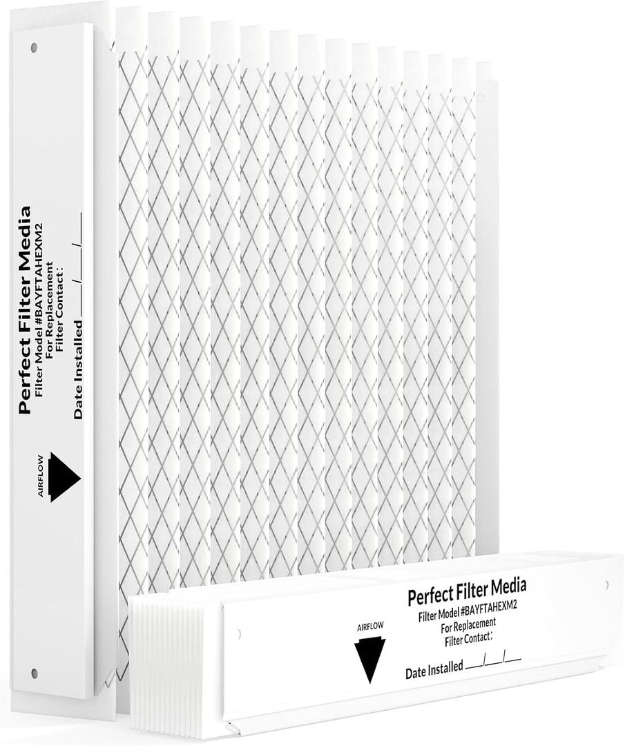 BAYFTFREXM2 20x25x5 Air Filter Merv 13, Perfect Fit 5" Filter Media Compatible with trane 20"x 25"x 5" BAYFTFREXM2 FLR06232 Expandable Filter, for HVAC Systems and Home Air Conditioning 2Pack