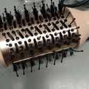 Dual Voltage Travel Hair Dryer Brush Mini Hot Air Brush with European Plug One Step Blow Dryer and Styler Volumizer for Home and Salon Use