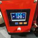 5 Ton Portable Hydraulic Heat Press Machine 2.3 x 4.7 Inch Dual Heating Plate, red/black