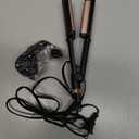 Crimper Hair Tool, Mini Hair Crimper for Women Heating up 390F, Waver Curling Iron with Europe UK Adapter Plug, Double Voltage Crimping Iron for All Style (9.5 Inch/1.5 Inch) (Black)