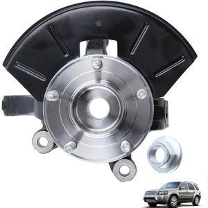 Steering Knuckle Wheel Hub Bearing Assembly LK015 for Ford Escape Mazda Tribute 2001 02 03 04 05 06 07 08 09 10 11 12 Front Left Driver Knuckle Steering 698-405