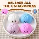 Dumpling Squishies Toy,Mystery Squishy Dumpling Box,Cute Anxiety Relief Fidget Toy,Jumbo Squishy Toy with Steamer Box,Soft Squeeze Decompression Dough for Adults& Kids (Blue)