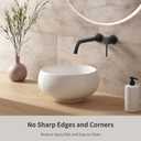 Extra Small Bathroom Sink Above Counter, OCEALAGOON 12 Inch Round Bathroom Vessel Sink, White Porcelain Sink Bowls for Bathroom Vanity, RV Camper Bathroom Sink, 12W x 12D