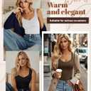 3 Pack Women's Thermal Tank Tops Sleeveless Fleece Underwear Tops Sweetheart Neck Camisole Warm Base Layer (L)